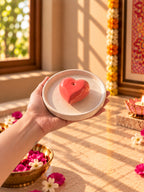 Mittiraa Home Heart-shaped ceramic incense stick stand