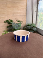 💙 Blue Stripe Dessert Bowl
