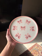 Blush bow plate | 8 inch