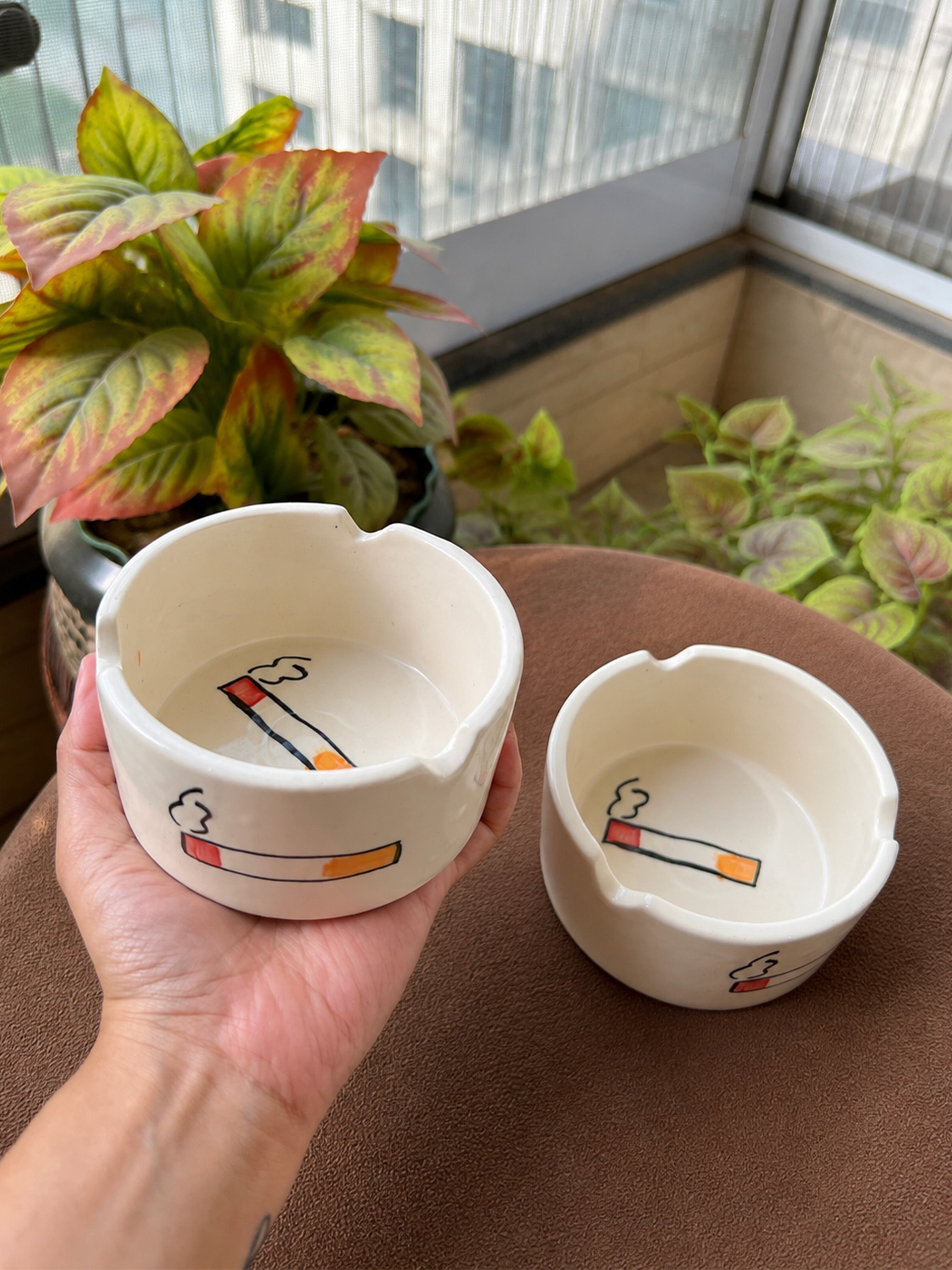Ceramic Ashtray 🚬 (Pack of 2)