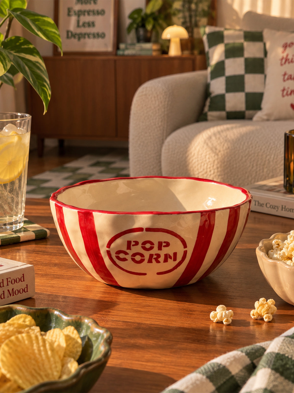Big Popcorn Bowl 🍿❤️ 🍿 For Retro & Cozy Movie Nights