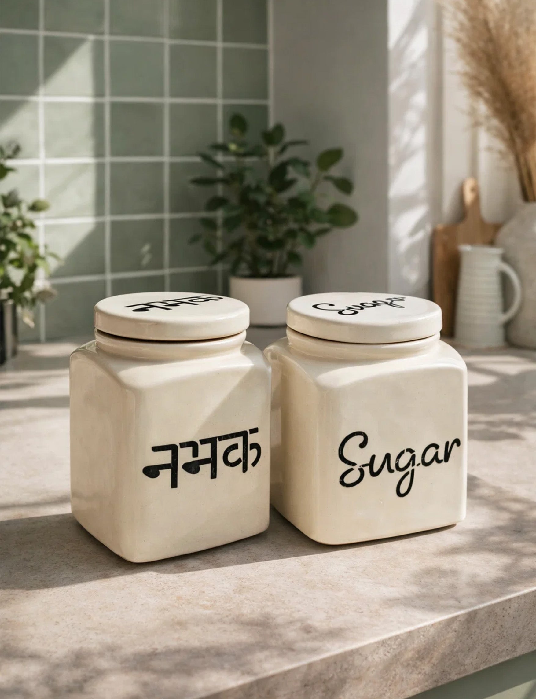 🧂🍯 Everyday Essentials Jar Set | Salt Sugar Jars