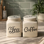 ☕🍃 Brew Pair Jar Set | Coffee Tea Jars