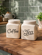 ☕🍃 Brew Pair Jar Set | Coffee Tea Jars