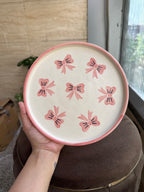 Blush bow plate | 8 inch