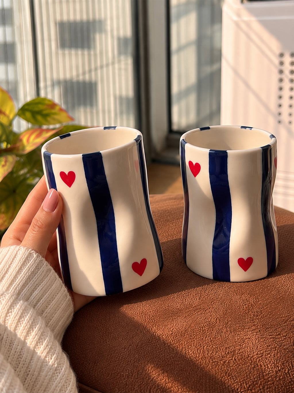 Mittiraa Home Blue Hearts Glass | Unique and Pinteresty Glass