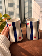Mittiraa Home Blue Hearts Glass | Unique and Pinteresty Glass
