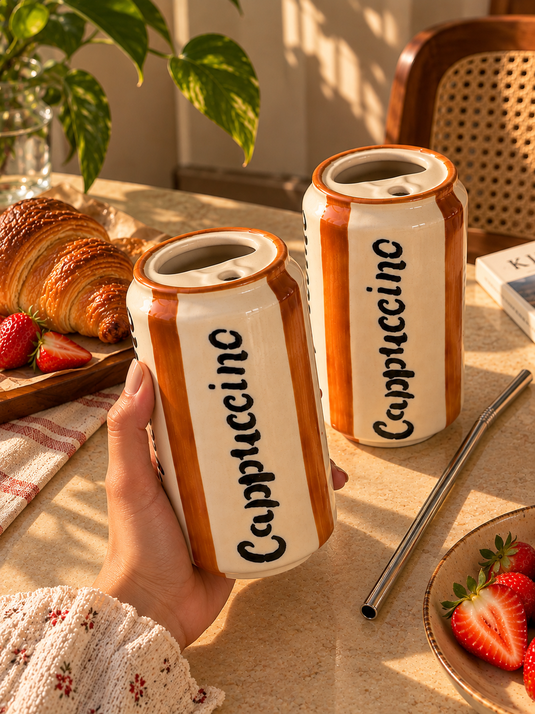 Mittiraa Home Capuccino Can Ceramic Tumbler ☕🤎