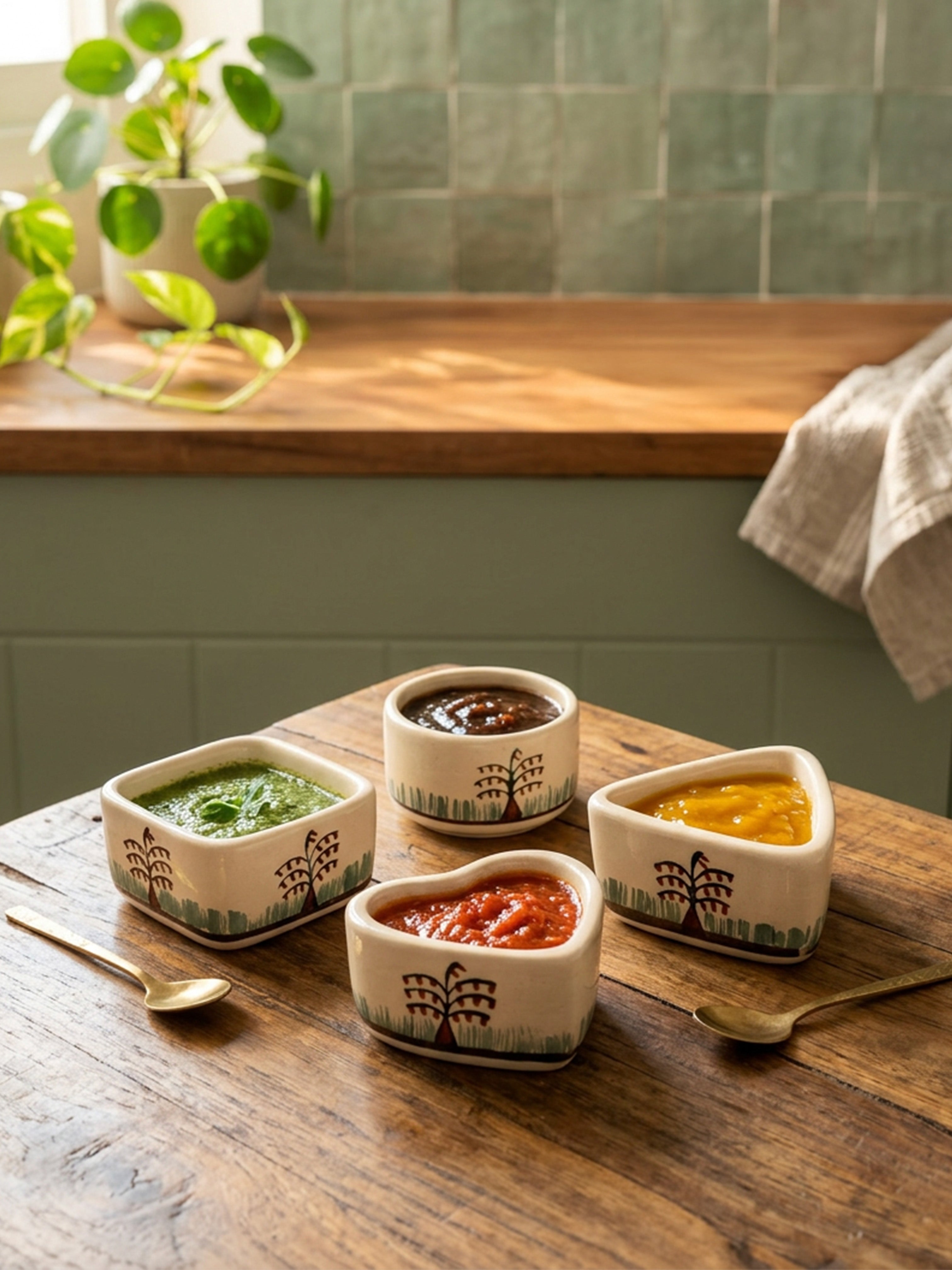 Palm Grove Chutney Bowl Set (Set of 4)