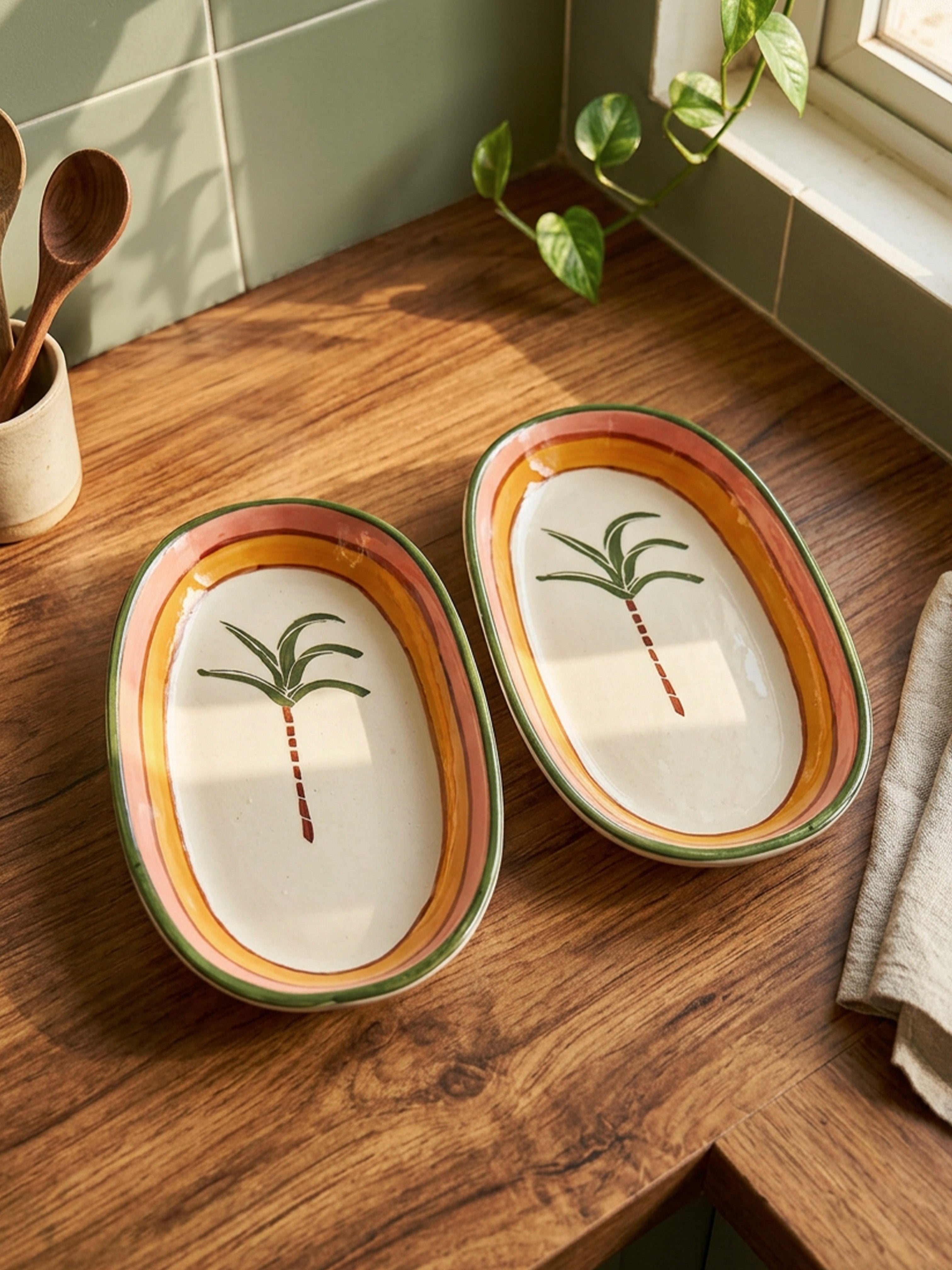 Palm Springs Oval Bowls (Pack of 2)