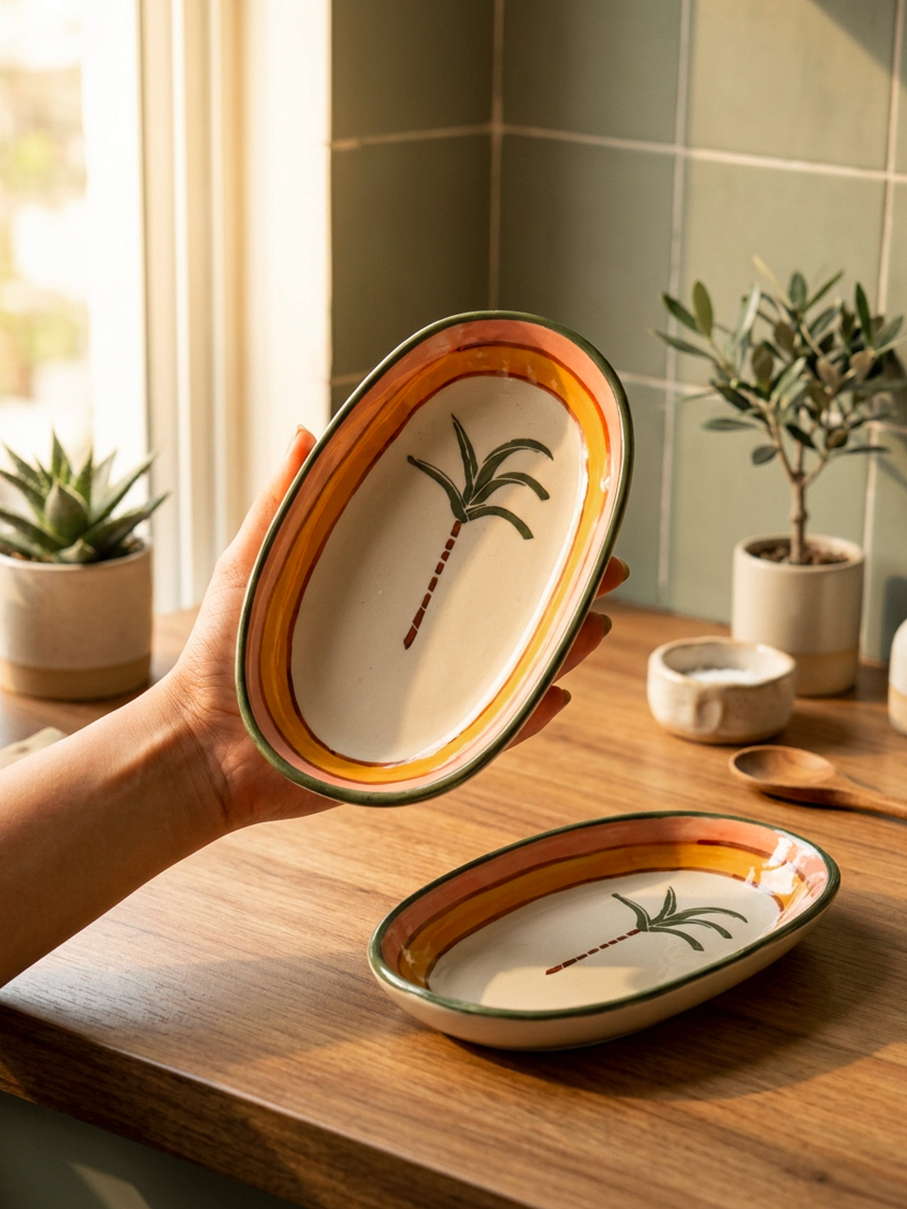 Palm Springs Oval Bowls (Pack of 2)