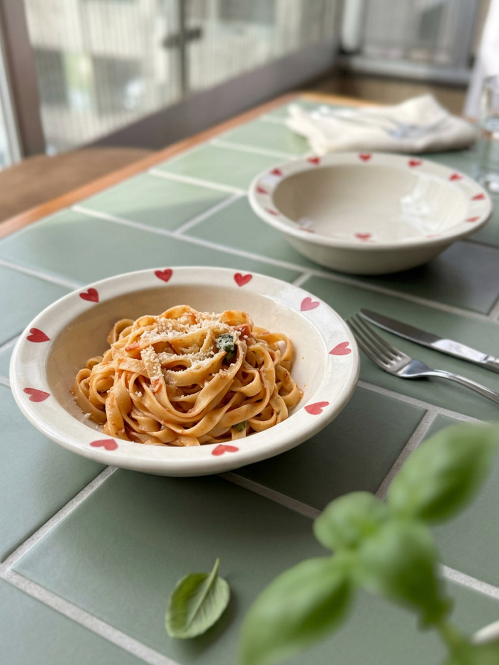 Hearts Pasta Bowls (Pack of 2) | 18 cm