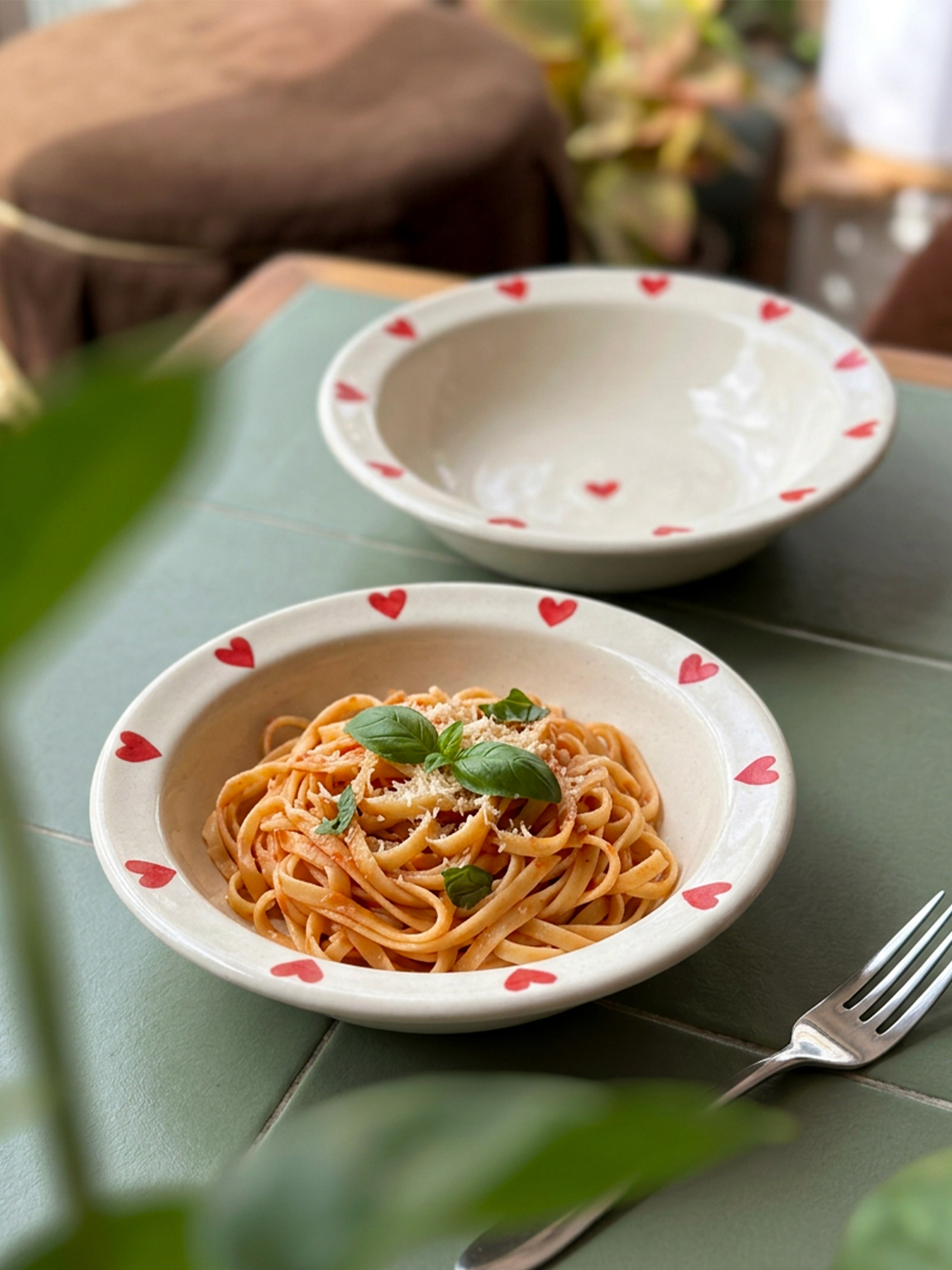 Hearts Pasta Bowls (Pack of 2) | 18 cm