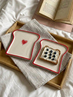 Heart Toast Plate ❤️🍞 (Set of 2)
