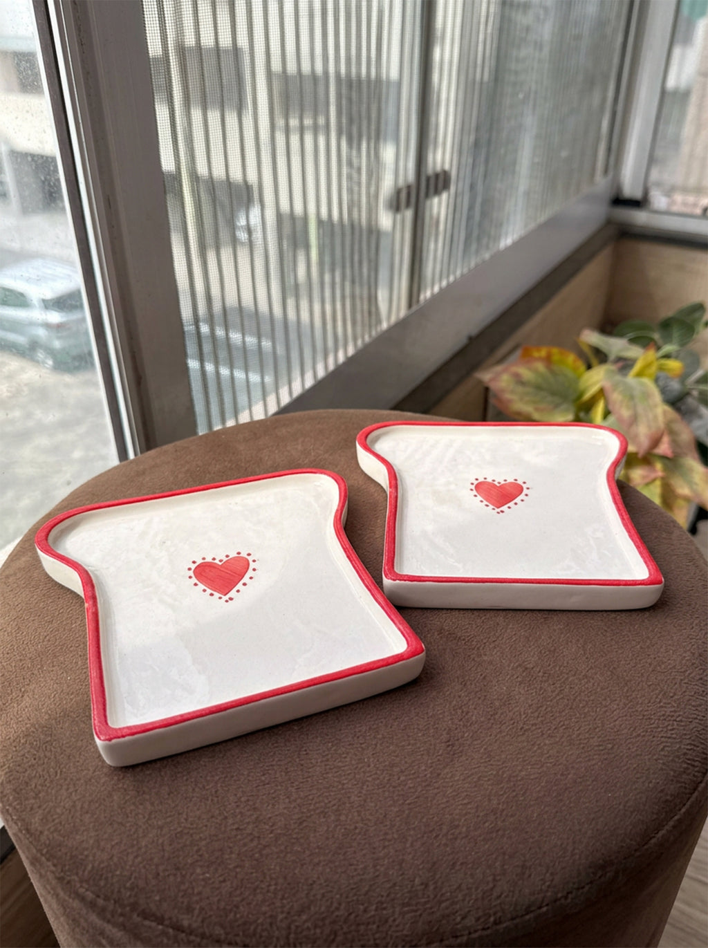 Heart Toast Plate ❤️🍞 (Set of 2)