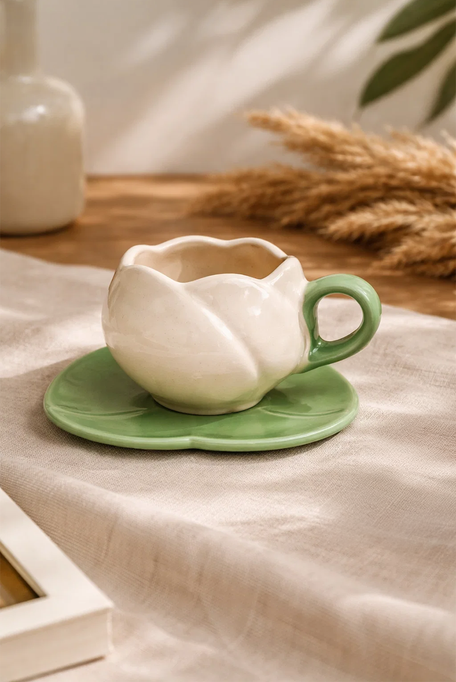 Tulip mug and saucer