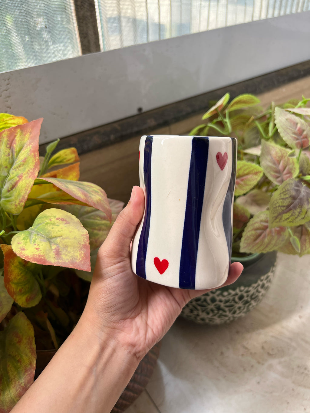 Mittiraa Home Blue Hearts Glass | Unique and Pinteresty Glass