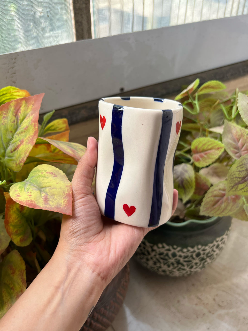 Mittiraa Home Blue Hearts Glass | Unique and Pinteresty Glass