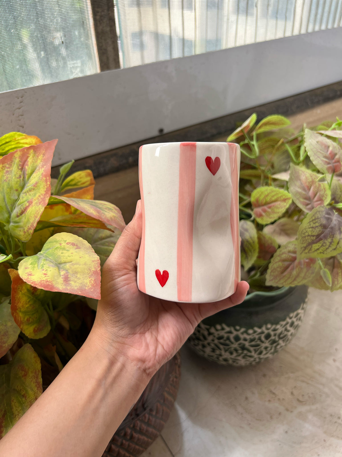 Mittiraa Home Pink Hearts Glass | Unique and Pinteresty Glass