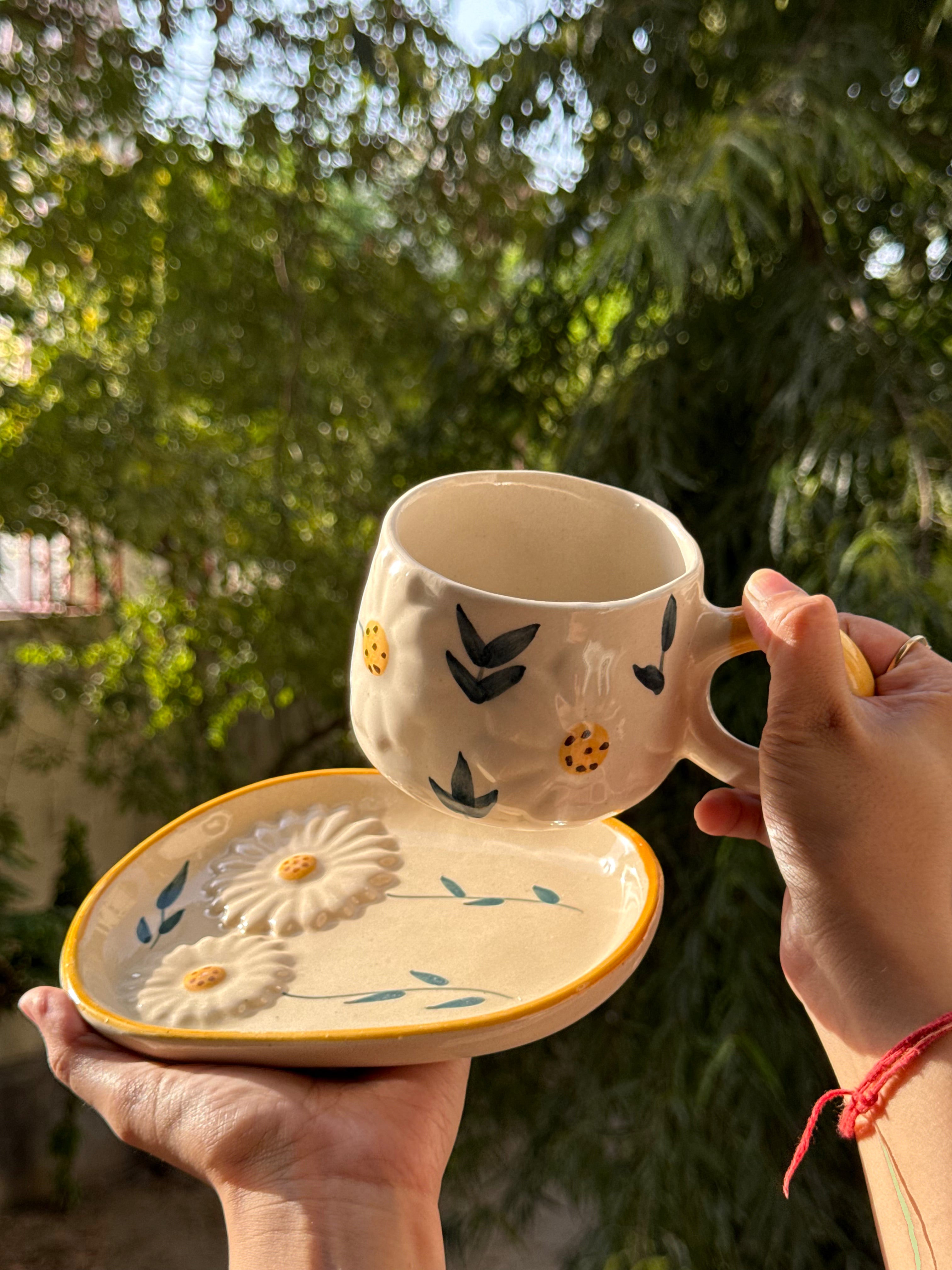 Flower Mug and Saucer | Beautiful Set