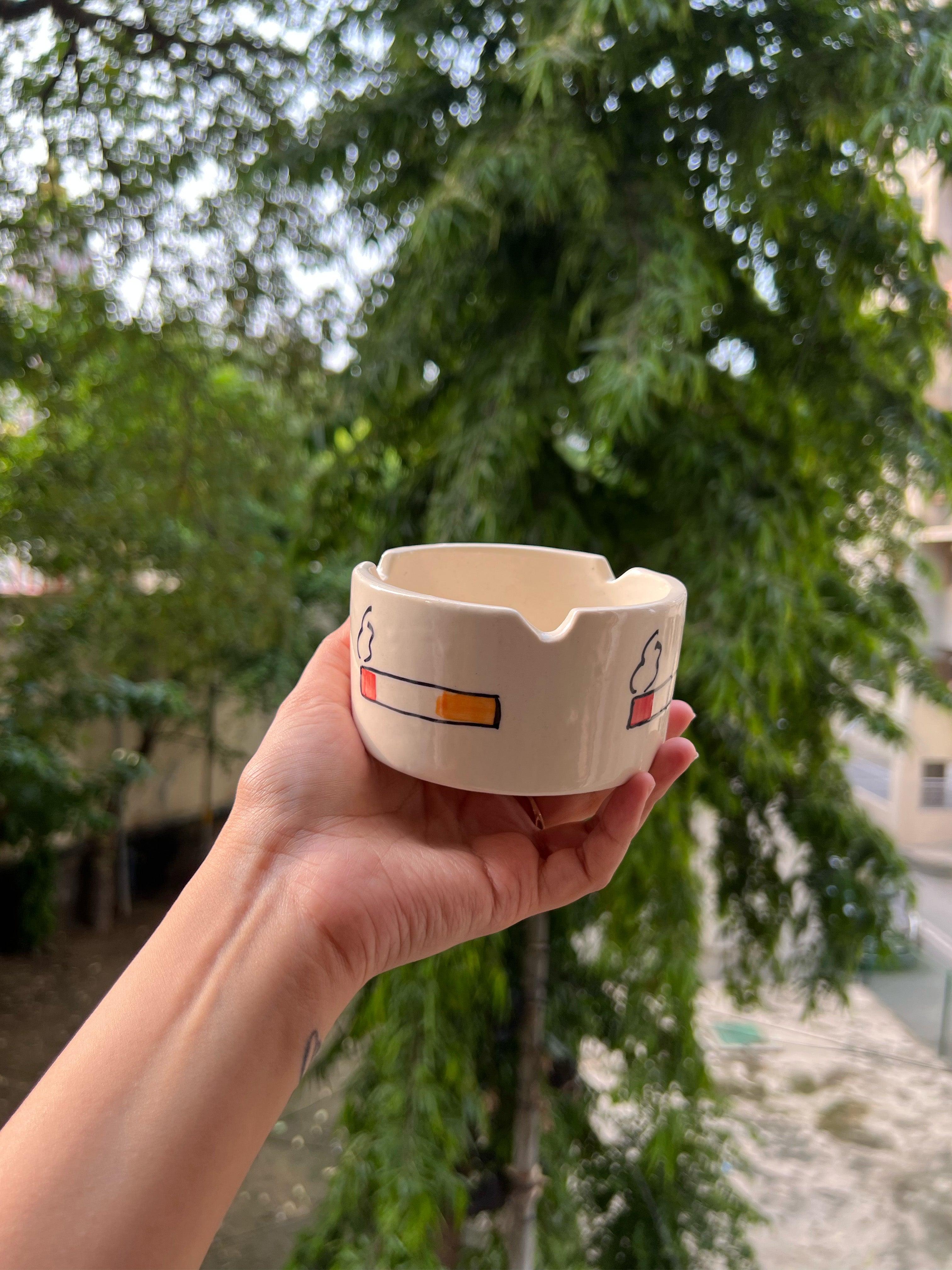 Ceramic Ashtray 🚬 (Pack of 2)