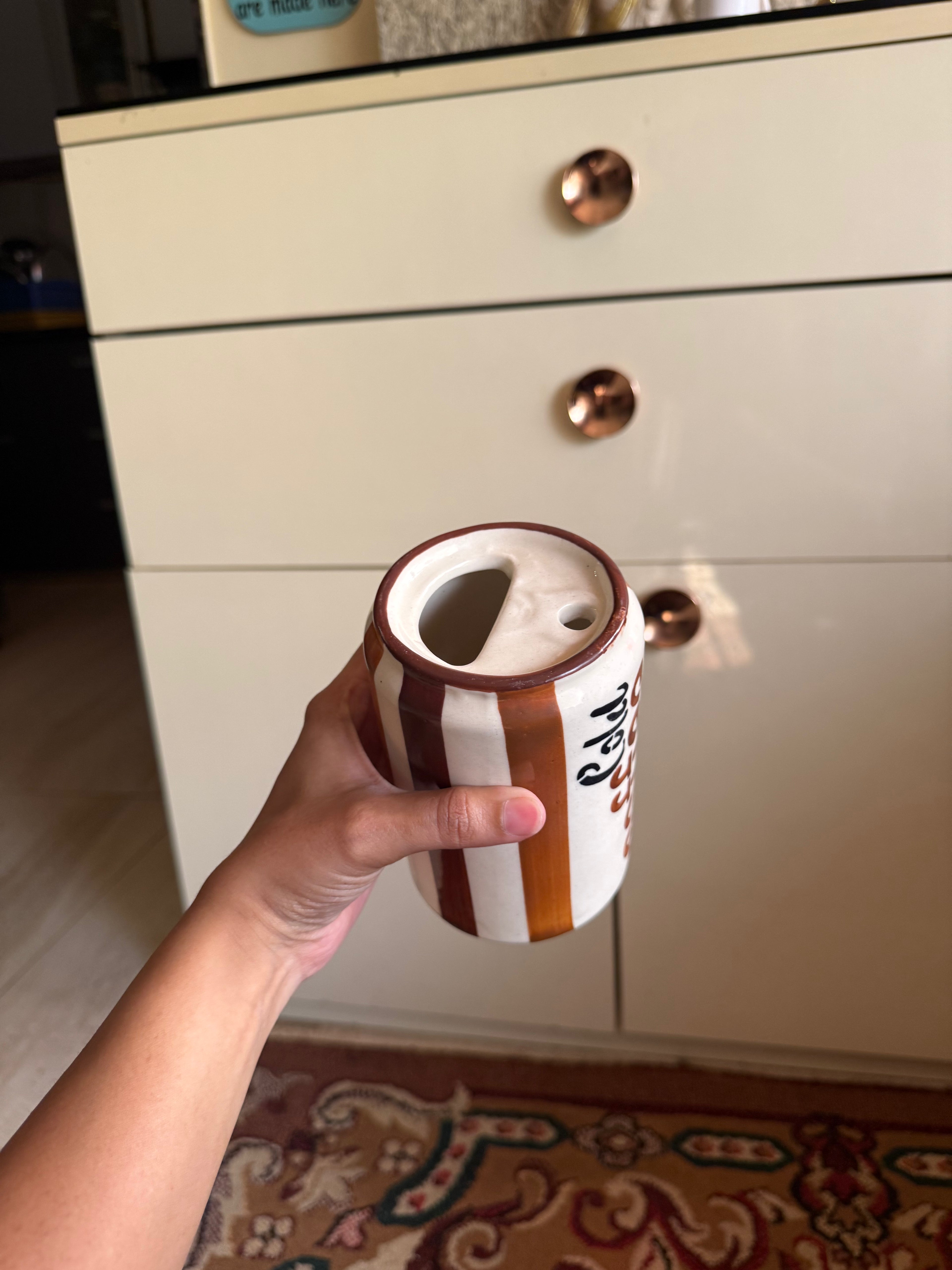 Mittiraa Home Cold Coffee Can Ceramic Tumbler ☕🤎