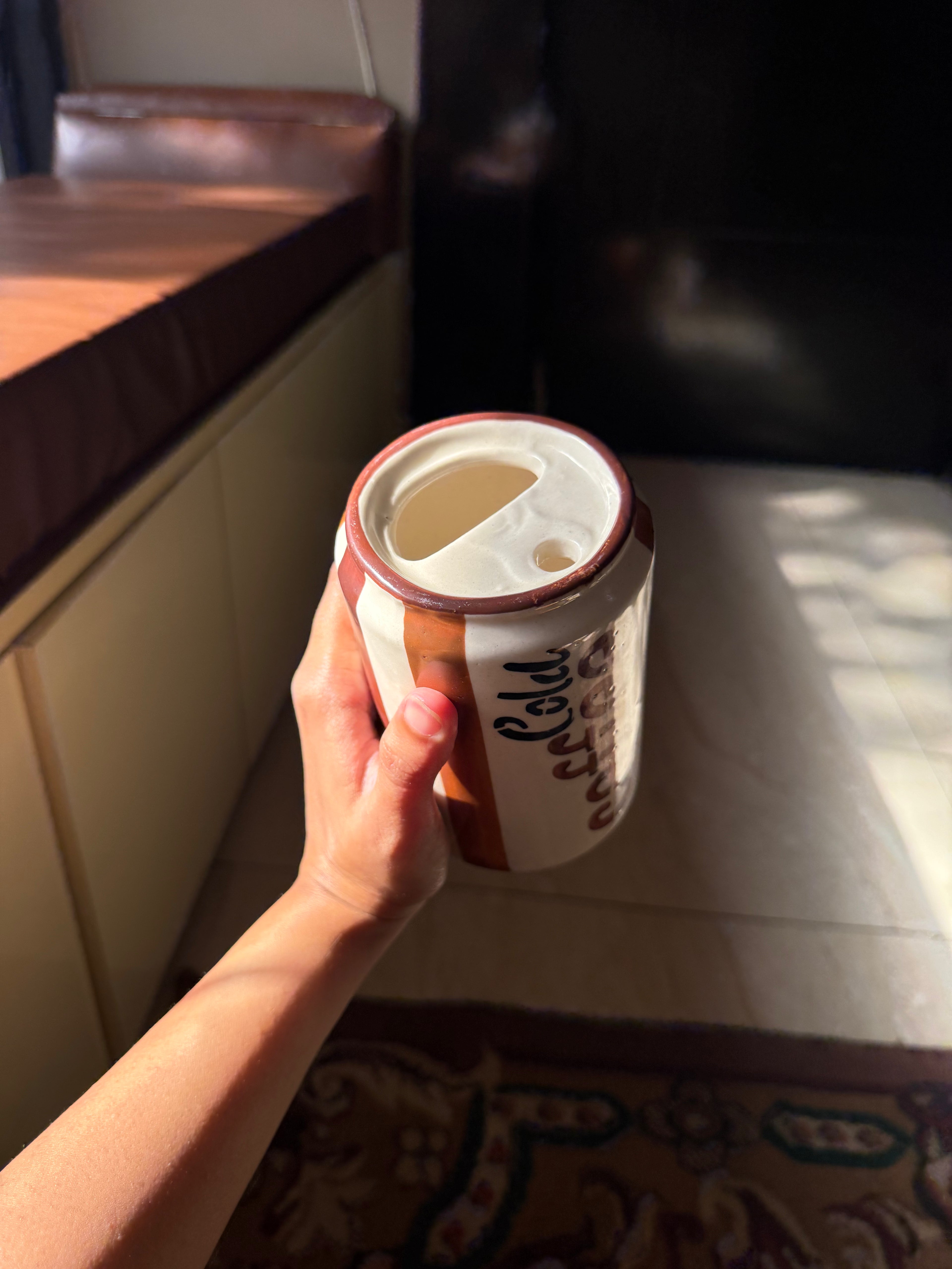 Mittiraa Home Cold Coffee Can Ceramic Tumbler ☕🤎
