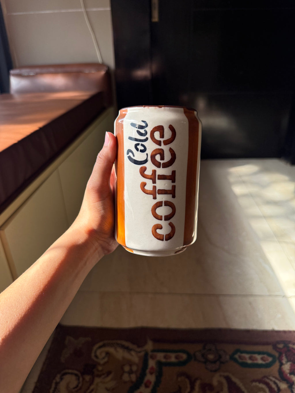 Mittiraa Home Cold Coffee Can Ceramic Tumbler ☕🤎