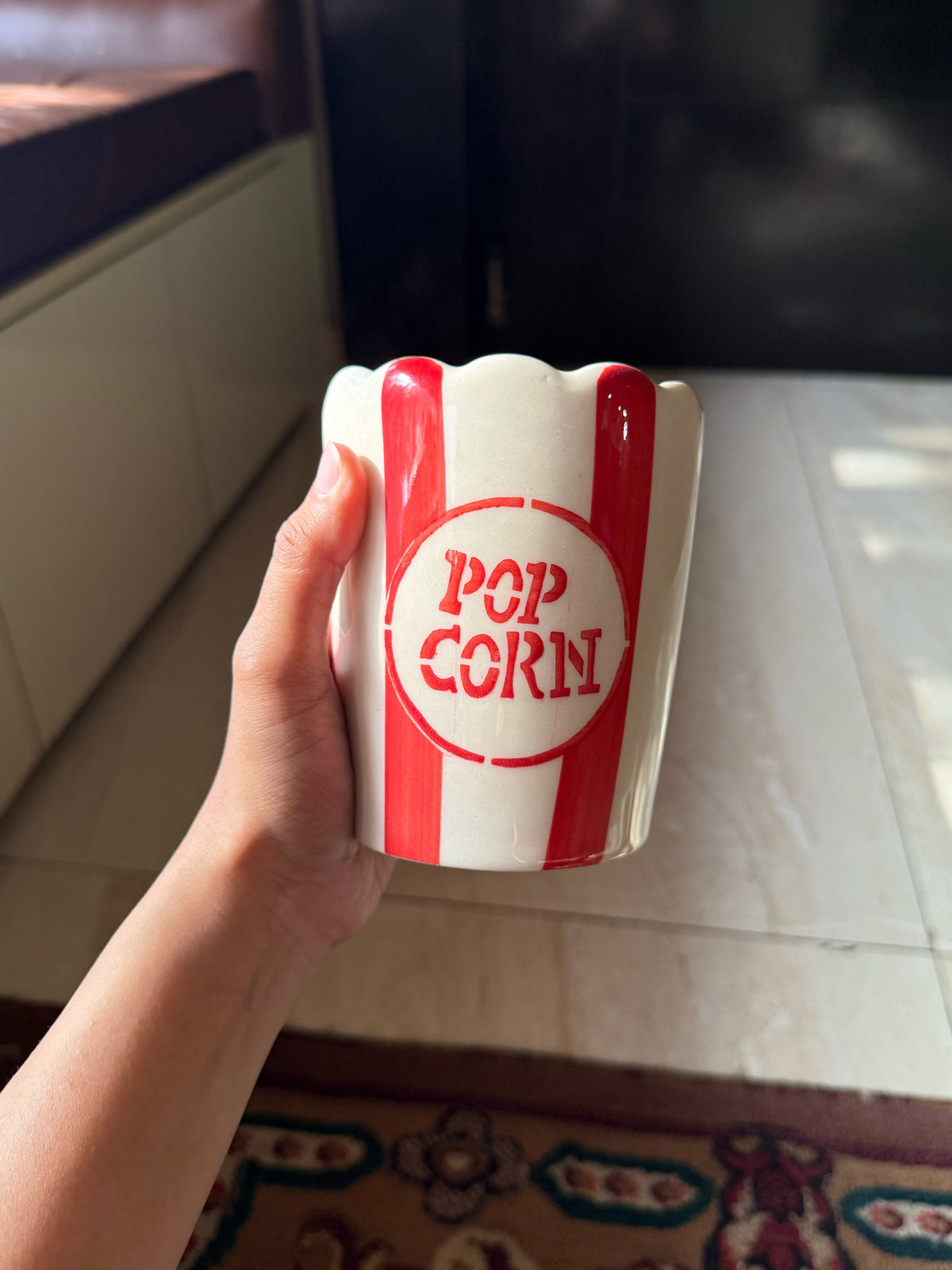Mittiraa Home Popcorn Ceramic Snack Tub 🍿