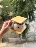 Mittiraa Home Biscuit Buddy Ceramic Mug with Lid 🍪☕