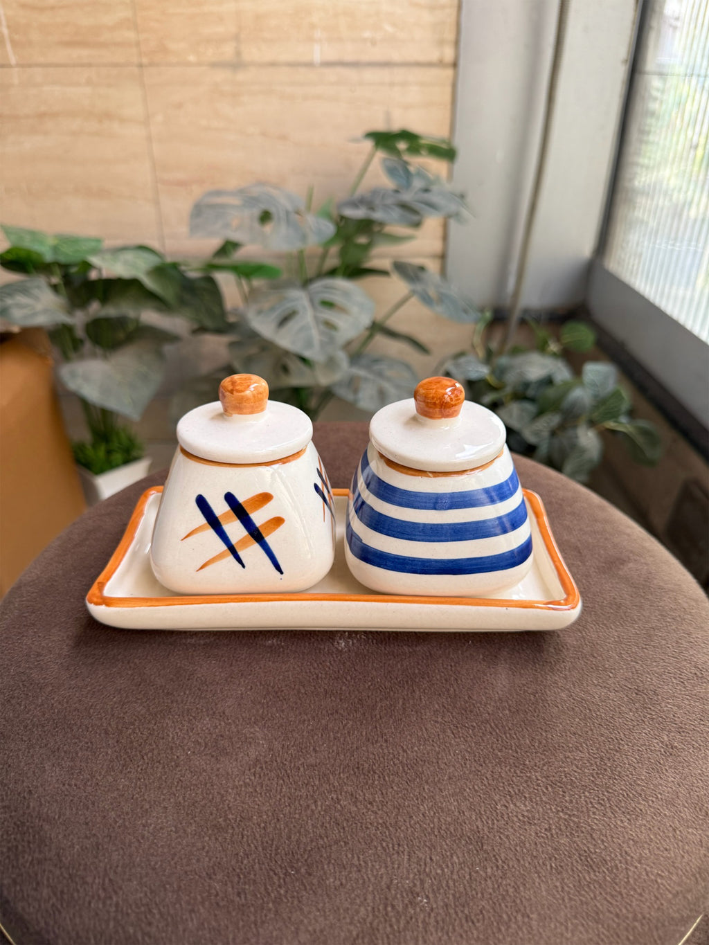 Pickle Jars Set with Tray | Kitchen Storage Containers for Salt, Sugar, Chutneys, Pickle & Spices