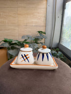 Pickle Jars Set with Tray | Kitchen Storage Containers for Salt, Sugar, Chutneys, Pickle & Spices