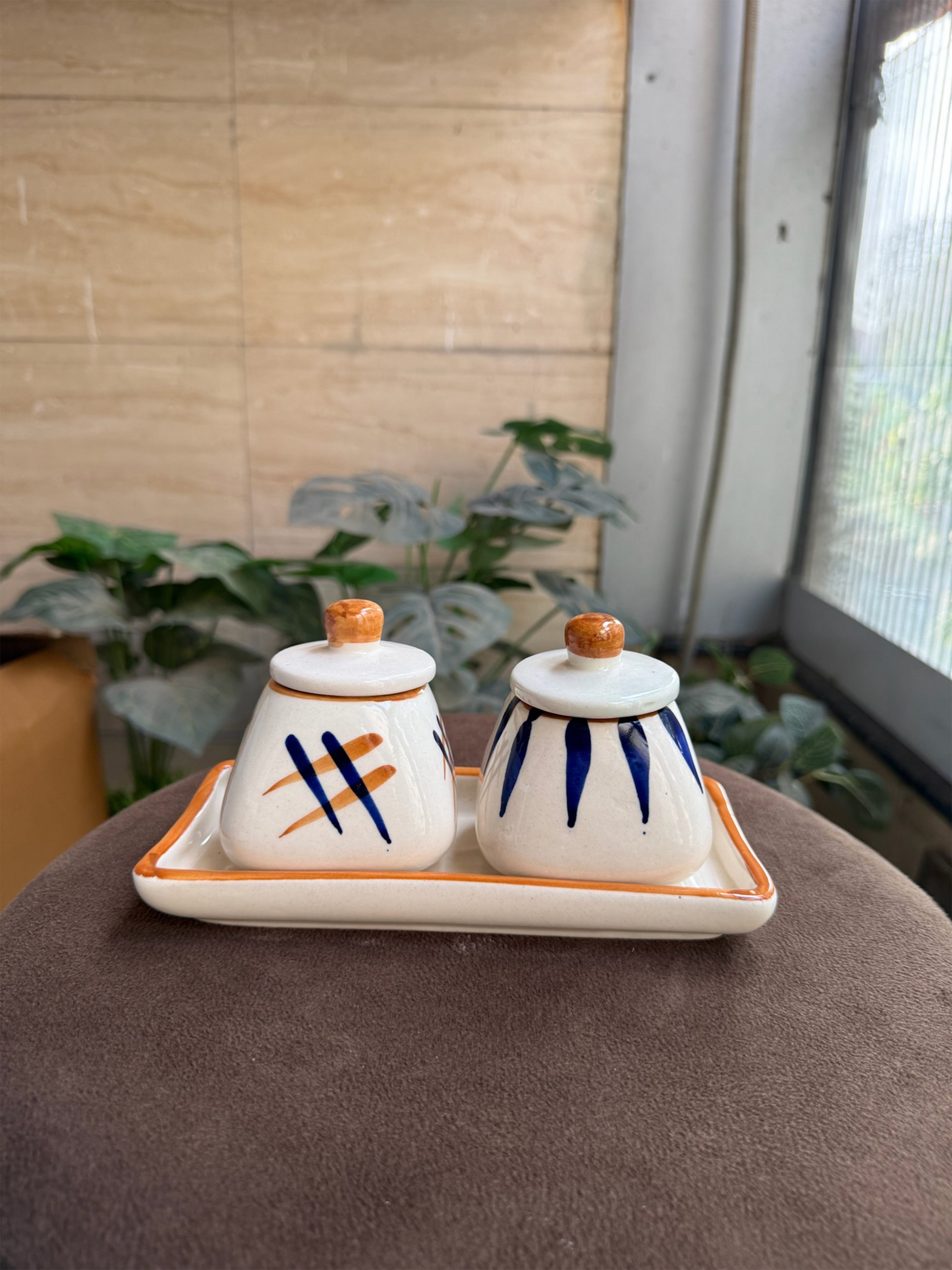 Pickle Jars Set with Tray | Kitchen Storage Containers for Salt, Sugar, Chutneys, Pickle & Spices