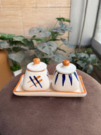 Pickle Jars Set with Tray | Kitchen Storage Containers for Salt, Sugar, Chutneys, Pickle & Spices