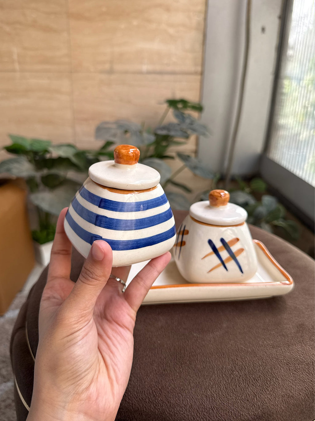 Pickle Jars Set with Tray | Kitchen Storage Containers for Salt, Sugar, Chutneys, Pickle & Spices