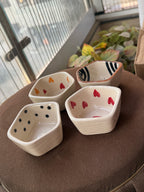 Mittiraa Home Ceramic Dip Bowls | Set of 4 | Perfect for snacks, dips, desserts, and everyday serving