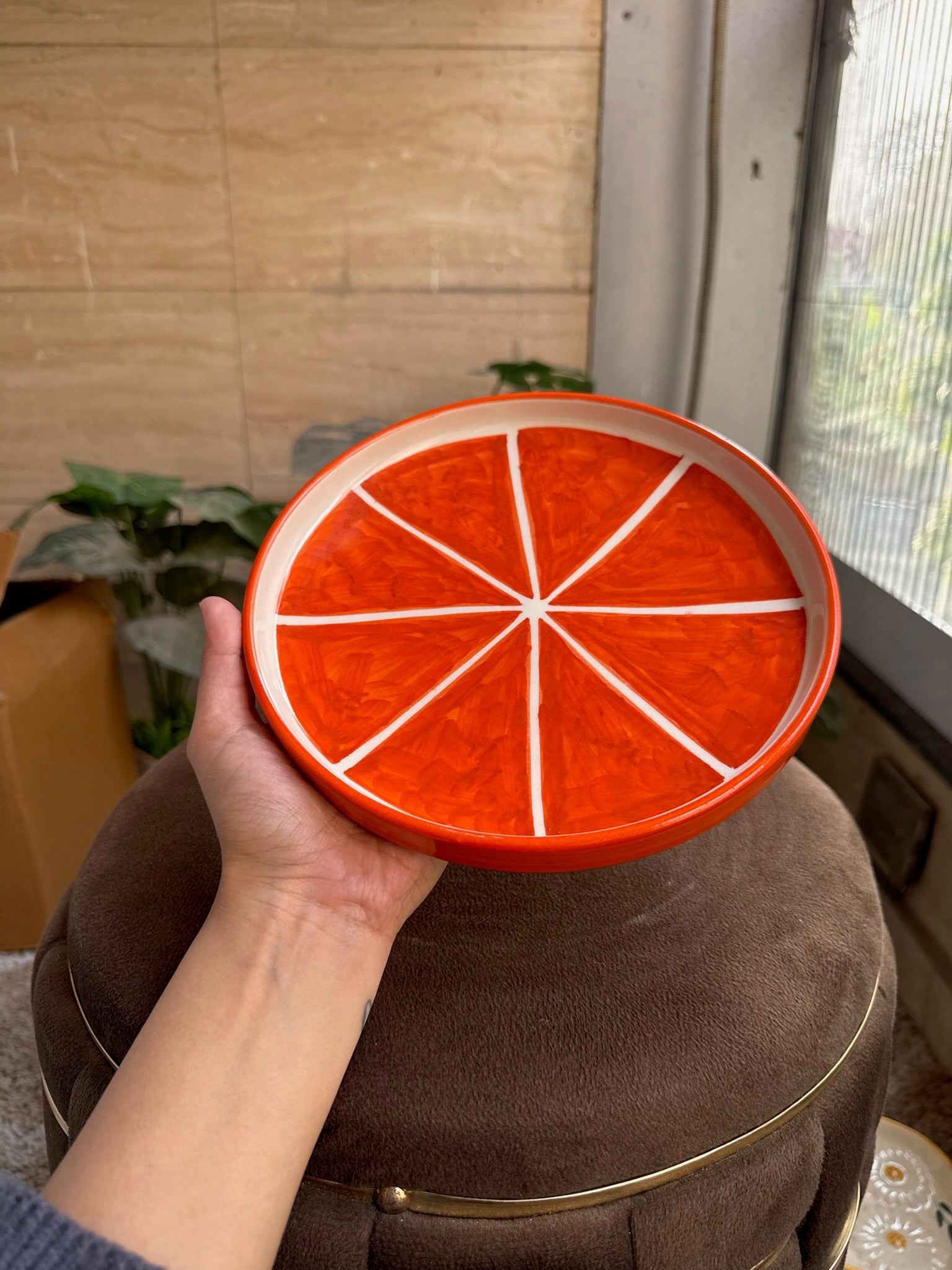 Orange Plates ( In 2 sizes)