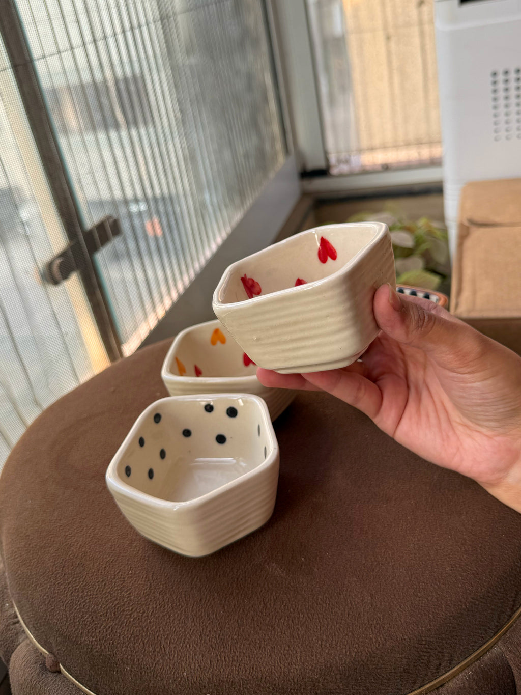 Mittiraa Home Ceramic Dip Bowls | Set of 4 | Perfect for snacks, dips, desserts, and everyday serving