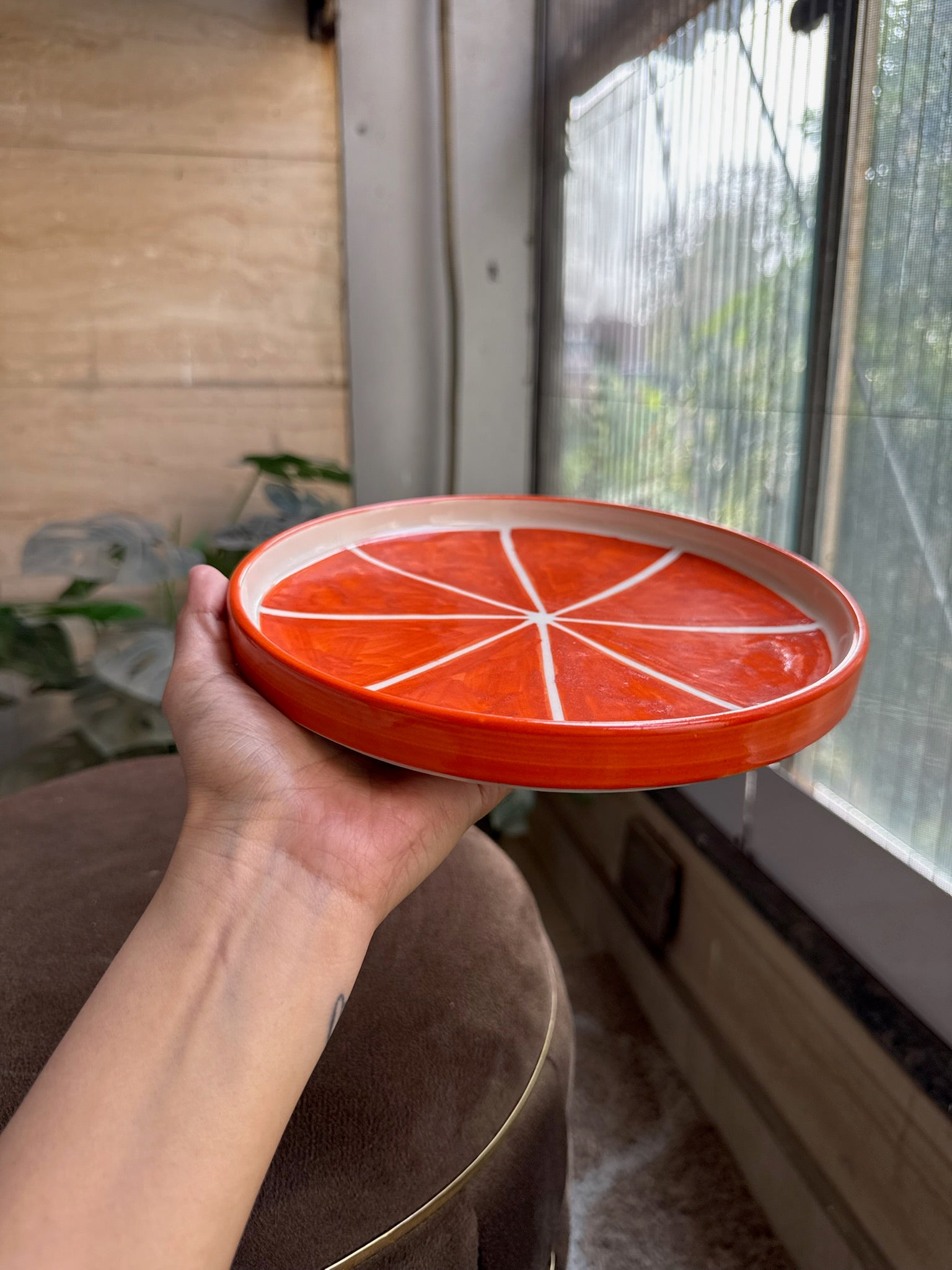 Orange Plates ( In 2 sizes)