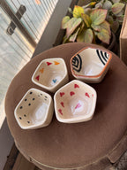 Mittiraa Home Ceramic Dip Bowls | Set of 4 | Perfect for snacks, dips, desserts, and everyday serving