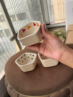Mittiraa Home Ceramic Dip Bowls | Set of 4 | Perfect for snacks, dips, desserts, and everyday serving