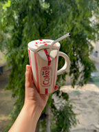 Coke Sipper with Lid & Steel Straw❤️🥤