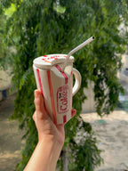Coke Sipper with Lid & Steel Straw❤️🥤