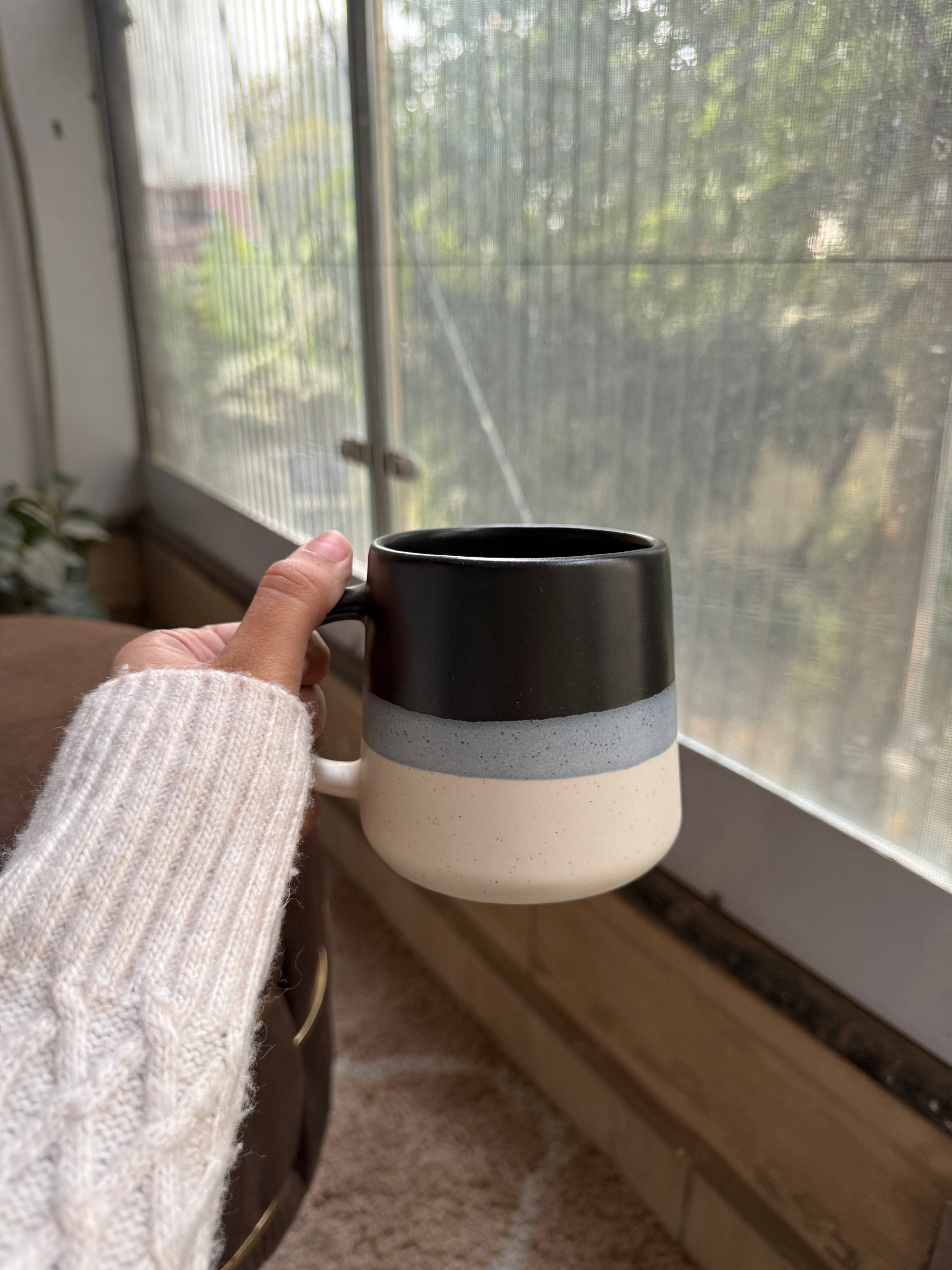 Black Stripes Ceramic Mug | Modern Mug