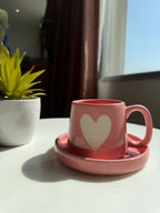 Heart Mug and Suacer