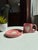 Heart Mug and Suacer