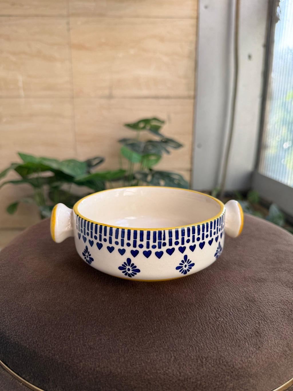 💙 Blue Heart Dual-Handle Bowl