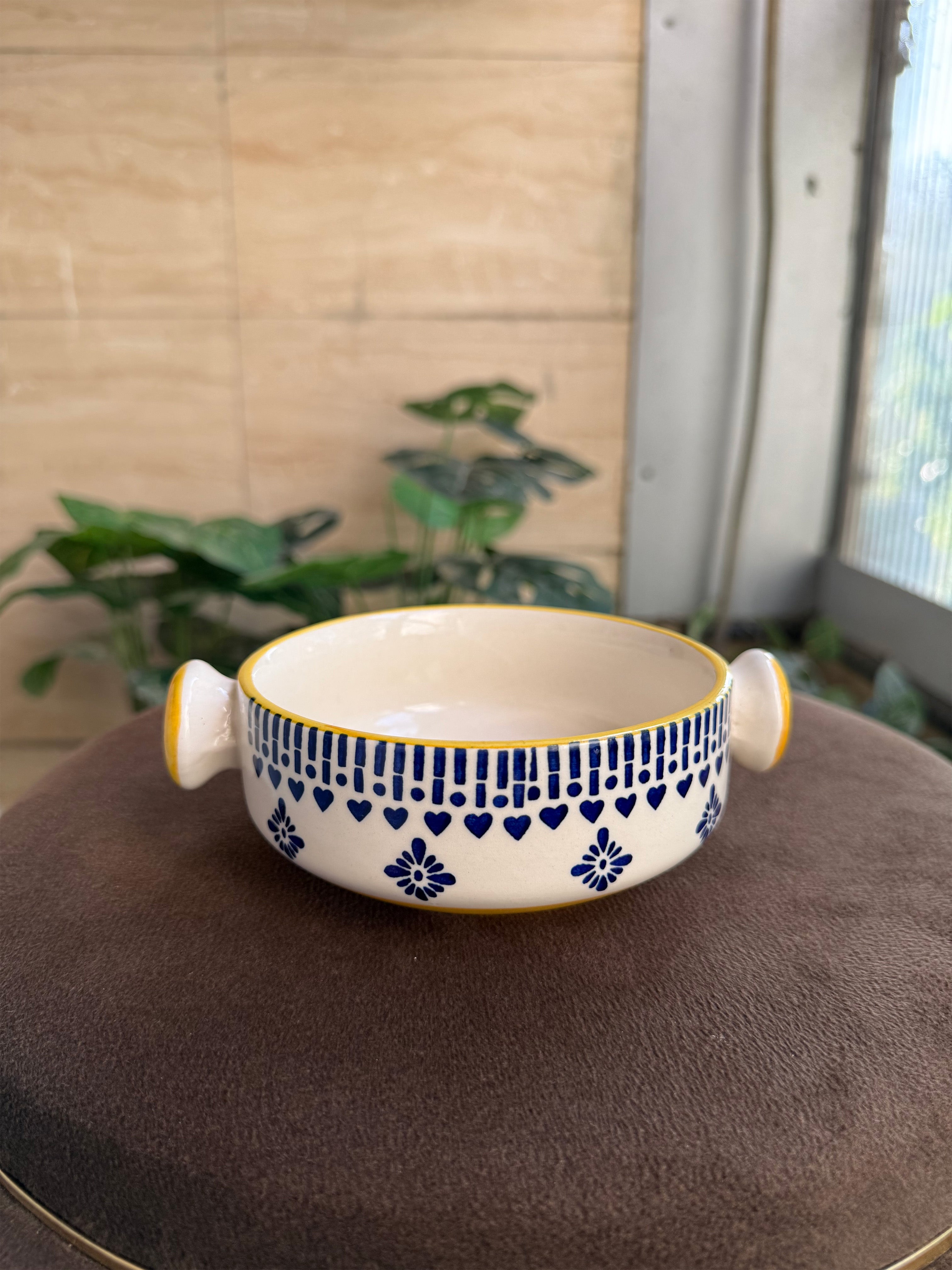 💙 Blue Heart Dual-Handle Bowl