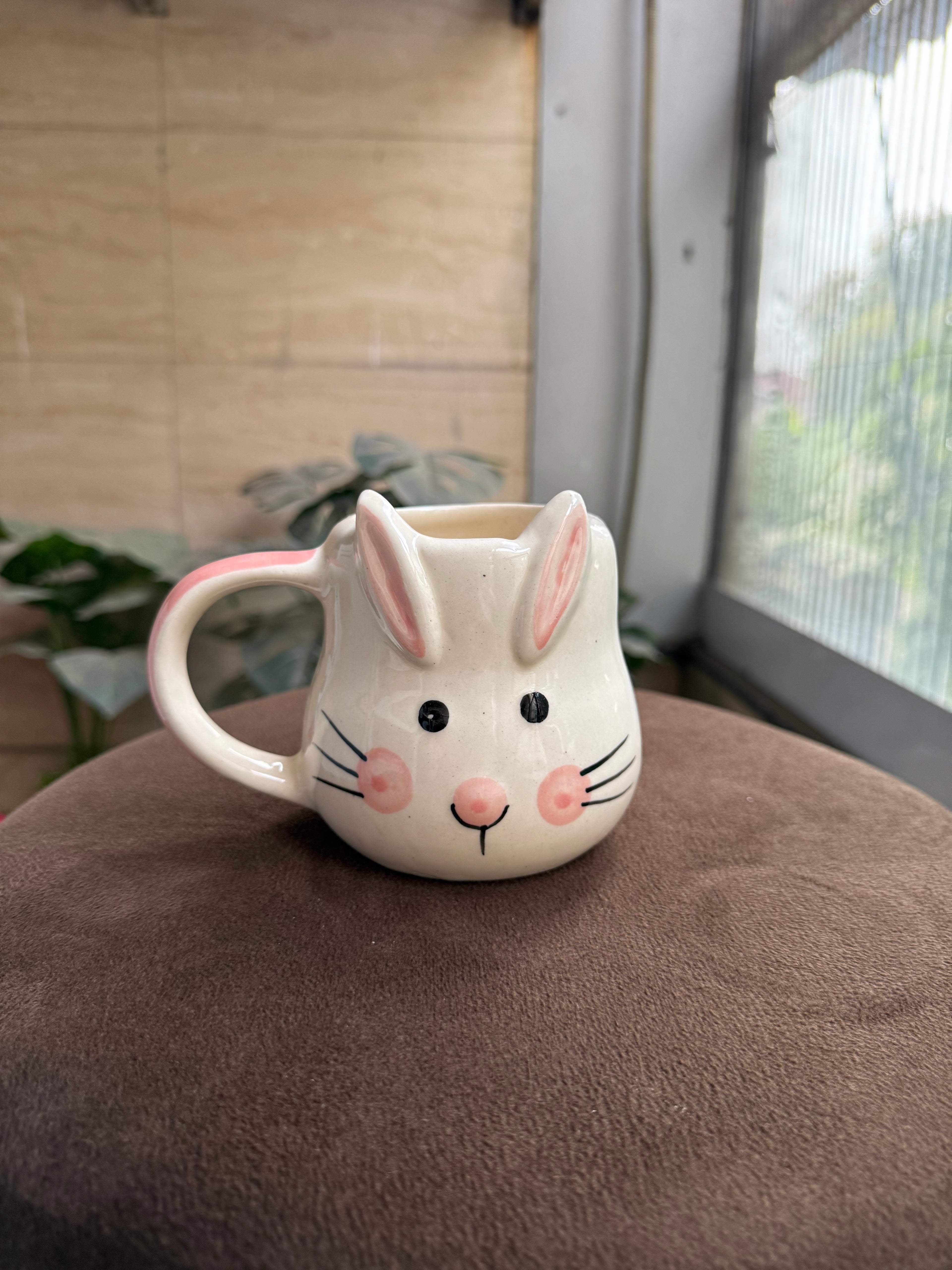 Pink cat mug