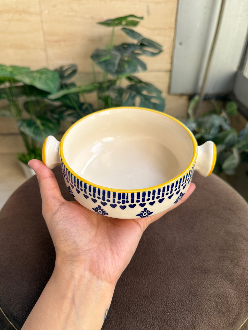 💙 Blue Heart Dual-Handle Bowl